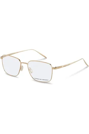 Porsche Design Akcesoria, Mężczyzna, Żółty, ONE SIZE, Złote Ramki z Tytanu z Tarczą