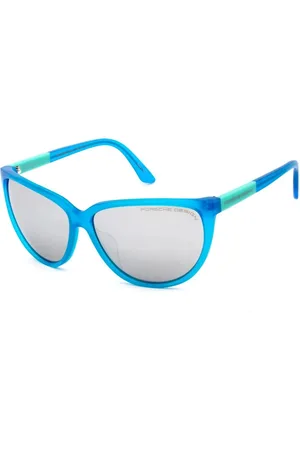 Porsche Design Akcesoria, Kobieta, Niebieski, ONE SIZE, Niebieskie okulary przeciwsłoneczne z szarymi soczewkami