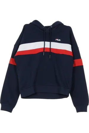 Fila Bluzy, Kobieta, Czarny, L, Czarna Cropped Hoodie dla Kobiet