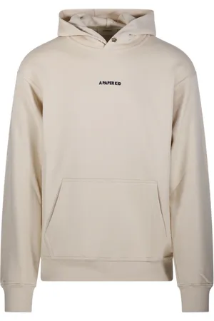 A PAPER KID Bluzy, Mężczyzna, Beżowy, M, Piaskowy Hoodie Sweatshirt