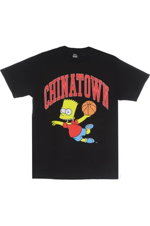MARKET Koszulki, Mężczyzna, Czarny, M, The Simpsons Czarna Koszulka Krótki Rękaw