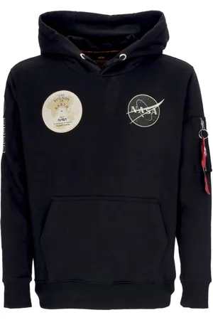 Alpha Industries Bluzy, Mężczyzna, Czarny, S, Bluza Nasa Voyager Czarna