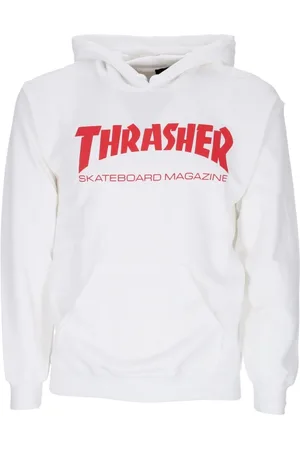 Thrasher Bluzy, Mężczyzna, Biały, XL, Biała/Czerwona Bluza Skatemag
