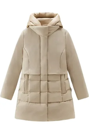 Woolrich Kurtki, Kobieta, Beżowy, M, Luksusowa Pufferowa Parka 2w 1