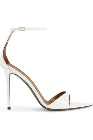 Giuseppe Zanotti Buty, Kobieta, Biały, 39 EU, Białe sandały na obcasie z otwartymi palcami