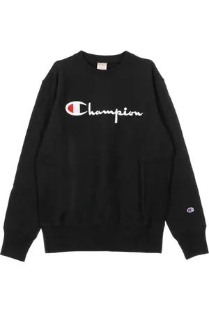 Champion Bluzy, Mężczyzna, Czarny, L, Czarny Bluza z Dużym Logo