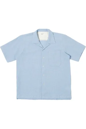 Universal Works Koszule, Mężczyzna, Niebieski, M, Bawełna, Short Sleeve Shirts