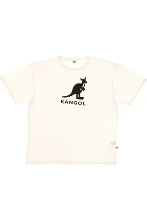 Kangol Koszulki, Mężczyzna, Beżowy, L, Męska T-shirt Off White/Czarny