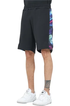 Australian Szorty, Mężczyzna, Czarny, 2XL, Czarne sportowe szorty z kontrastującymi paskami