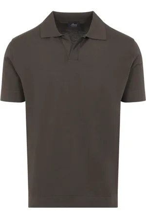 BRIONI Koszulki, Mężczyzna, brązowy, L, Brązowy T-shirt z mieszanką jedwabiu