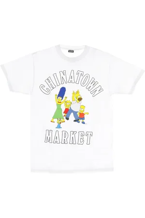 MARKET Koszulki, Mężczyzna, Biały, XL, Biała Rodzinna Koszulka The Simpsons