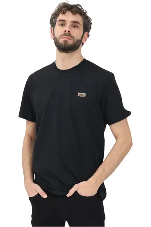 Roberto Cavalli Koszulki, Mężczyzna, Czarny, 3XL, Czarna koszulka z krótkim rękawem Nowoczesny design