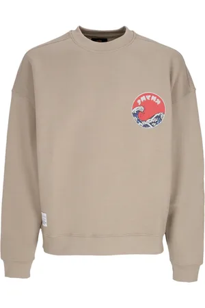 Alpha Industries Bluzy, Mężczyzna, Beżowy, S, Vintage Japan Wave Warrior Crewneck Sweatshirt