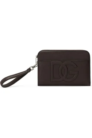 Dolce & Gabbana Torebki, Mężczyzna, Czarny, ONE SIZE, Len, Czarne Modne Torby z Detalem Logo