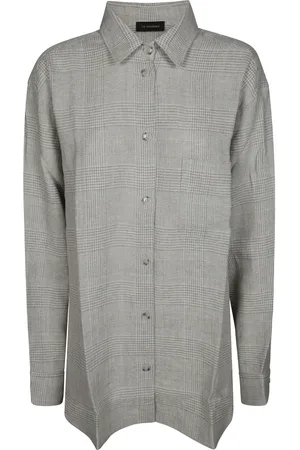 Andamane Bluzki, Kobieta, Szary, S, Oversize Shirt Georgiana