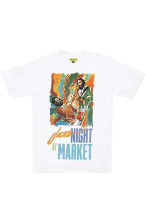 MARKET Koszulki, Mężczyzna, Biały, XL, Jazz Night Biała Koszulka T-Shirt
