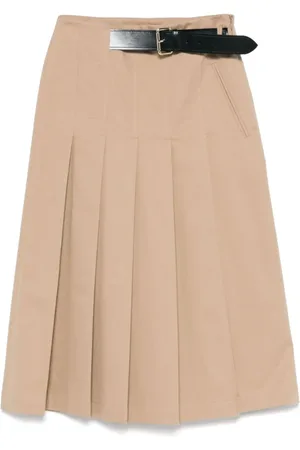 SEMICOUTURE Spódnice, Kobieta, Beżowy, XS, Khaki Spódnica Odzież Damska