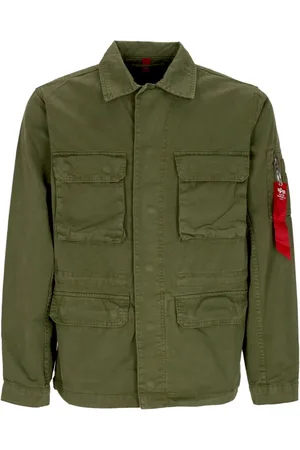 Alpha Industries Kurtki, Mężczyzna, Zielony, M, Lekka kurtka robocza ciemna oliwka