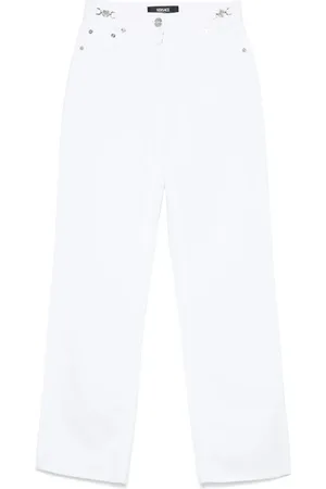 VERSACE Jeansy, Kobieta, Biały, W26, Denim, Biała Denim Jeansy
