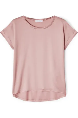 Motivi Koszulki, Kobieta, Różowy, M, Poliester, T-shirt zrobiony z dwóch różnych materiałów