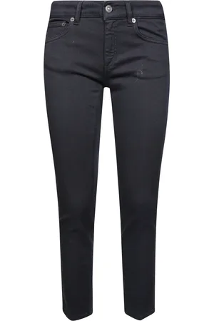 Dondup Jeansy, Kobieta, Niebieski, W27, Bawełna, Spodnie Slim Fit Rose Bull