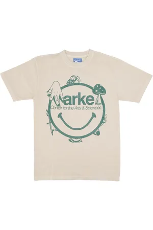 MARKET Koszulki, Mężczyzna, Beżowy, XL, Smiley Arts Tee Sand Męska Koszulka