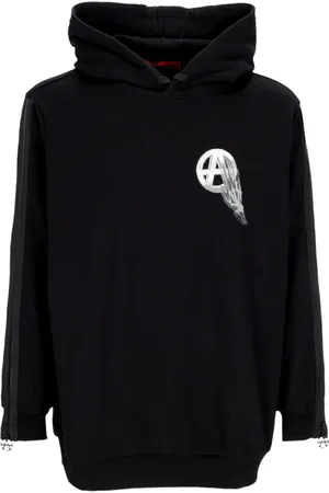 Acupuncture Bluzy, Mężczyzna, Czarny, S, Bluza z kapturem Skulled Logo Czarna