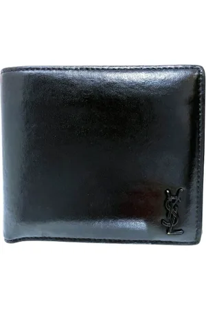 Saint Laurent Pre-owned, Mężczyzna, Czarny, ONE SIZE, Skóra, Pre-owned skórzane portfele