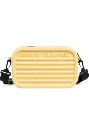 Armani Exchange Torebki, Mężczyzna, Żółty, ONE SIZE, Stylowa Torba na Ramię z Regulowanym Paskiem