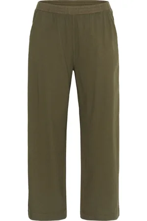 Kaffe Spodnie, Kobieta, Zielony, 5XL, Szerokie Nogi Grape Leaf Spodnie