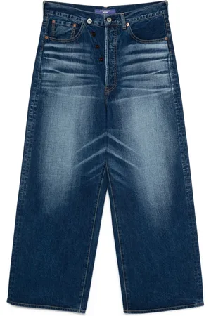 JUNYA WATANABE Jeansy, Mężczyzna, Niebieski, L, Indigo Spodnie Męskie