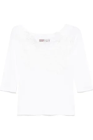 D.EXTERIOR Koszulki, Kobieta, Biały, L, Biały Elegancki Top Ss 25