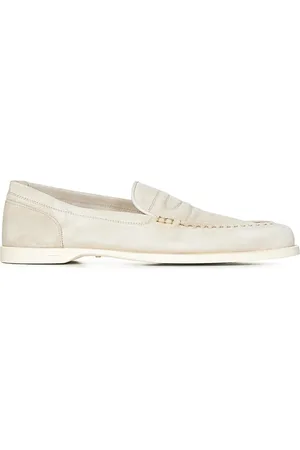 JOHN LOBB Buty, Mężczyzna, Beżowy, 44 EU, Zamsz, Eleganckie Mokasyny w Piasku