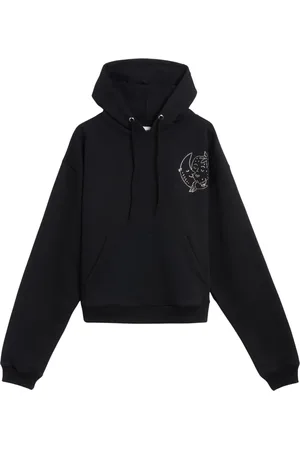 Sky High Farm Bluzy, Mężczyzna, Czarny, M, Bluza robocza z kapturem i kieszenią