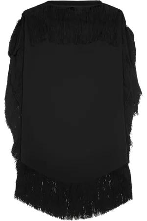 Maison Margiela Sukienki, Kobieta, Czarny, S, Poliester, Nowoczesna Elegancka Czarna Sukienka