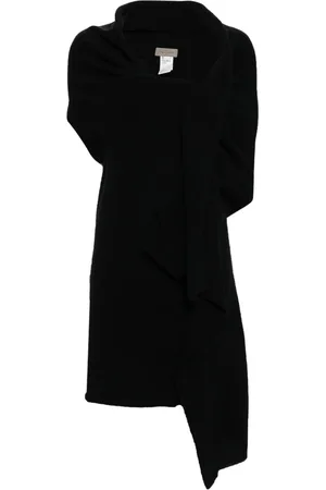 YOHJI YAMAMOTO Swetry, Kobieta, Czarny, M, Czarny Sweter z Siatką z Wełny