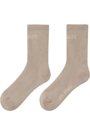 Axel Arigato Bielizna, unisex, Beżowy, ONE SIZE, Skarpetki Logo Tube z detalami Intarsia