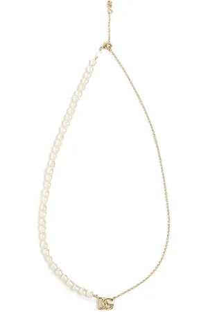 Dolce & Gabbana Akcesoria, Kobieta, Żółty, ONE SIZE, Złoty Naszyjnik Bijoux