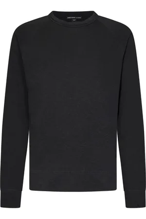 James Perse Bluzy, Mężczyzna, Czarny, S, Klasyczny Szary Sweter Carbone Ss 25