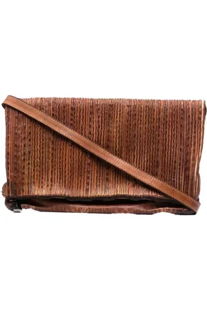 NUMERO 10 Torebki, Kobieta, brązowy, ONE SIZE, Błyszcząca Plisowana Pochette