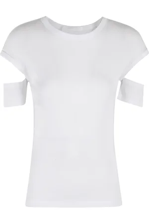 Helmut Lang Koszulki, Kobieta, Biały, S, Czarne jeansy slim fit