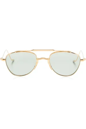 JACQUES MARIE MAGE Akcesoria, unisex, Żółty, ONE SIZE, Klasyczne Czarne Okulary Przeciwsłoneczne