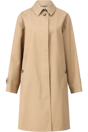 Sealup Płaszcze, Kobieta, Beżowy, XS, Elegancki Trenchcoat z Nowoczesnymi Szczegółami