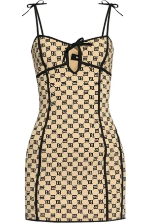 MISBHV Sukienki, Kobieta, Wielobarwność, M, Sukienka Coquette Mini w Beżu