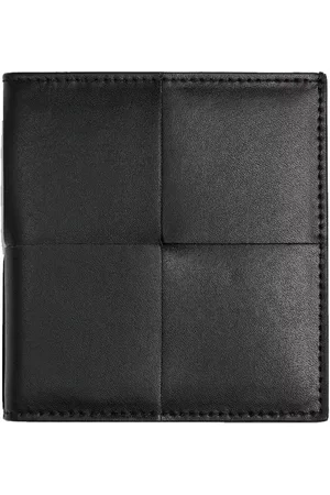 Bottega Veneta Akcesoria, Mężczyzna, Czarny, ONE SIZE, Czarna Cienka Portmonetka Bi-Fold