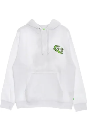Huf Bluzy, Mężczyzna, Biały, S, Biała bluza z kapturem i kieszenią kangurką