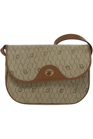 Dior Pre-owned, Kobieta, Beżowy, ONE SIZE, Pre-owned Canvas shoulder-bags