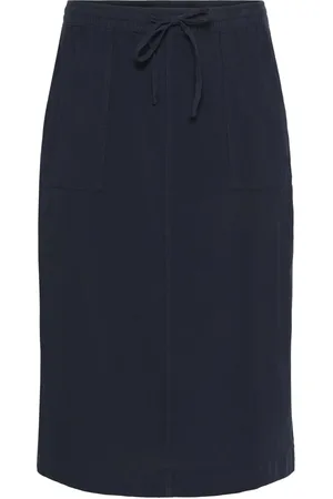 Kaffe Spódnice, Kobieta, Niebieski, 4XL, Midnight Marine Luźna Spódnica