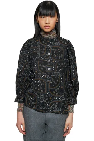 Antik Batik Bluzki, Kobieta, Czarny, L, Bluzka Elie z nadrukiem