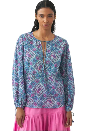 Antik Batik Bluzki, Kobieta, Niebieski, M, Bluzka Zena